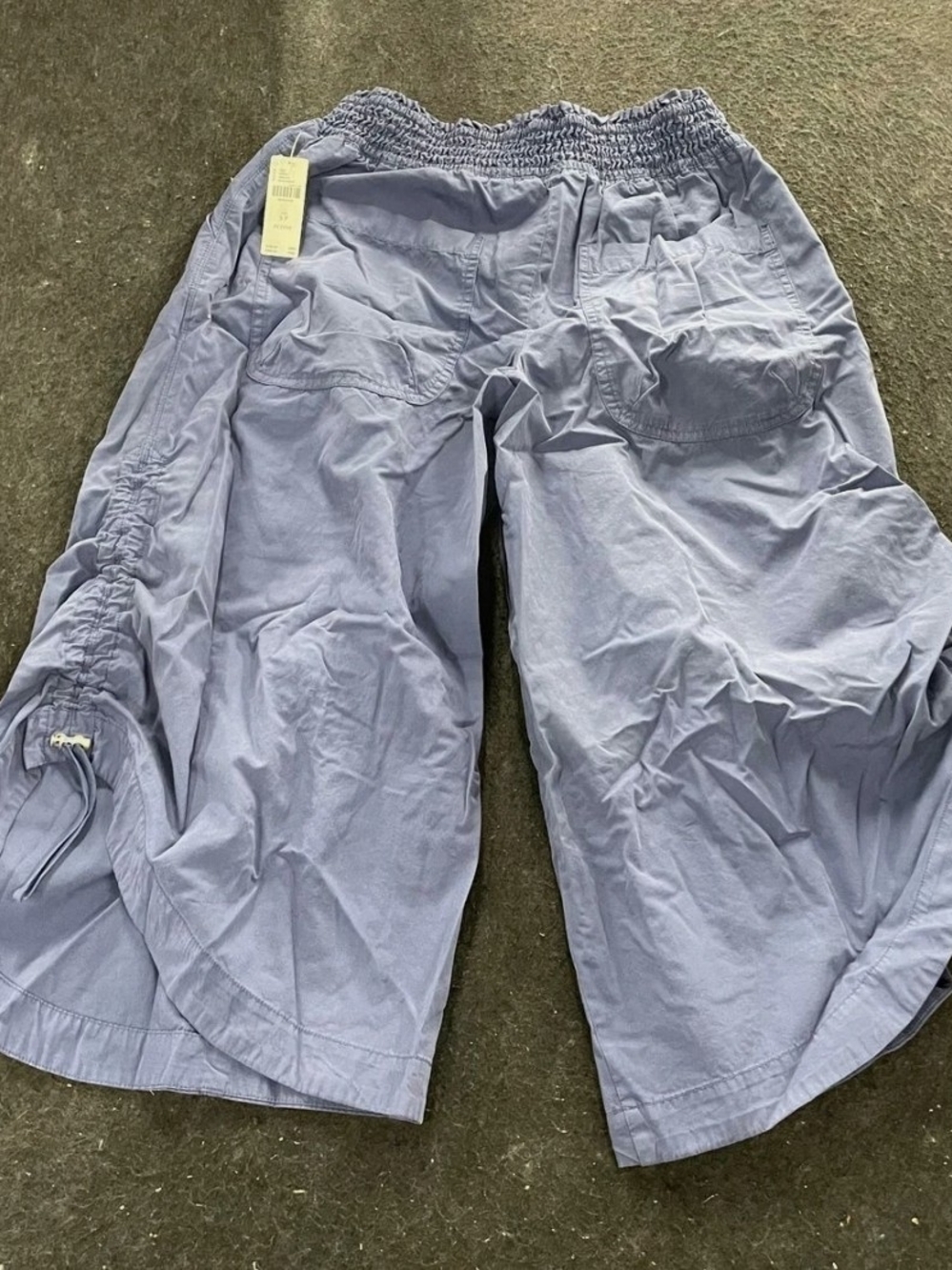 Anthropologie Ruched Poplin Parachute Pants Women's Size SP Navy - Picture 3 of 9